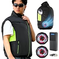 Amazon.co.jp: 空調マン 50V超高出力 空調作業服 夏用 ファン付き 半袖
